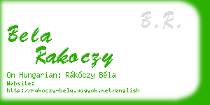 bela rakoczy business card